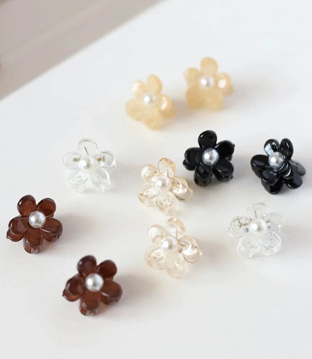 Set of 10 - Daisy Pearl Clawclip
