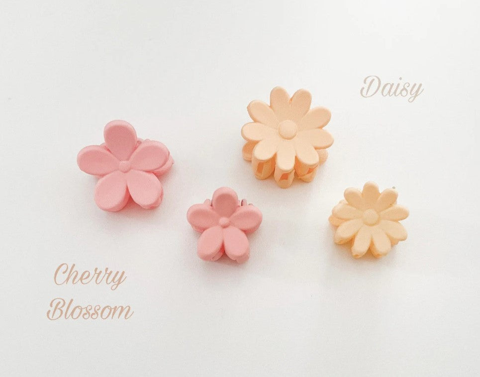 Set of 10 - Matte Claws Flower Hairclip