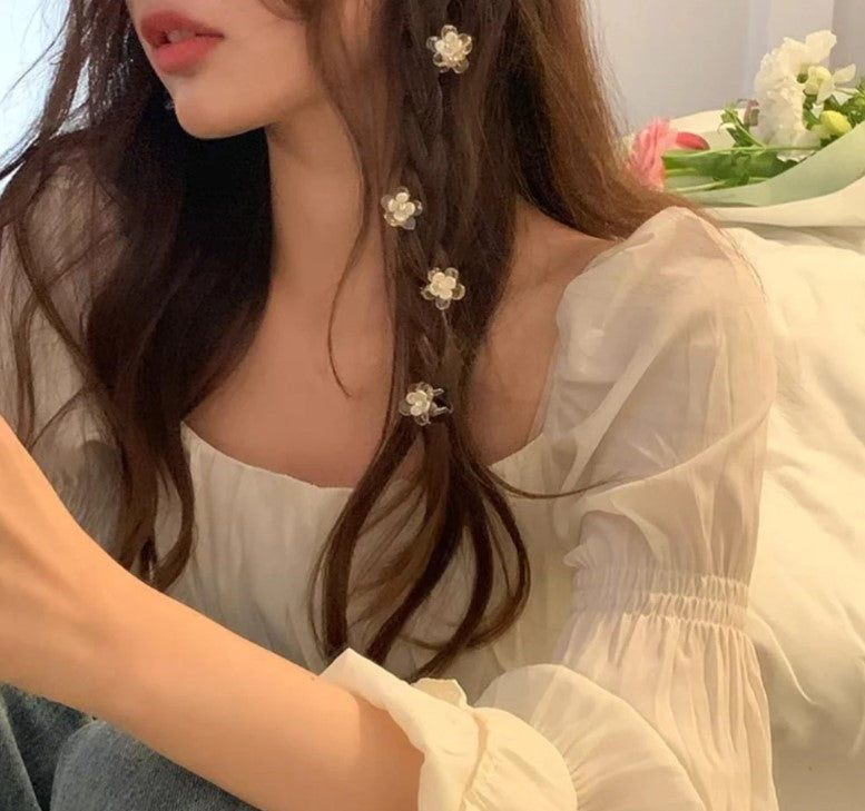 Daisy Claw Flower Hairclip Set