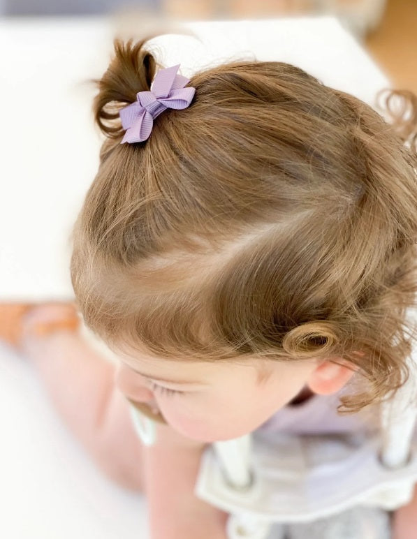 Bowtique Grosgrain Snapclip | Lilac Piggy