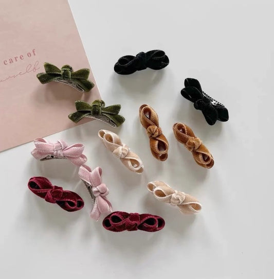 Korean Twirl Velvet Baby Hairclips