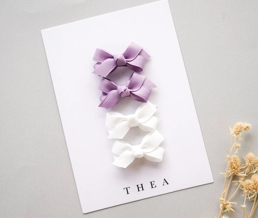 Bowtique Grosgrain Snapclip | Lilac Piggy