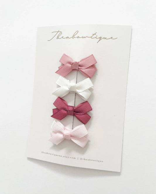 Bowtique Grosgrain Snapclip | Garden Rose