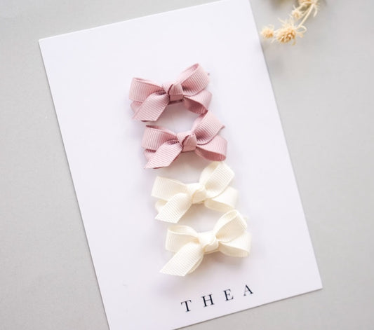 Bowtique Grosgrain Snapclip | Dusty Pink Piggy