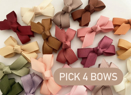 PICK 4 (Option) Mini Bow Snap Clips